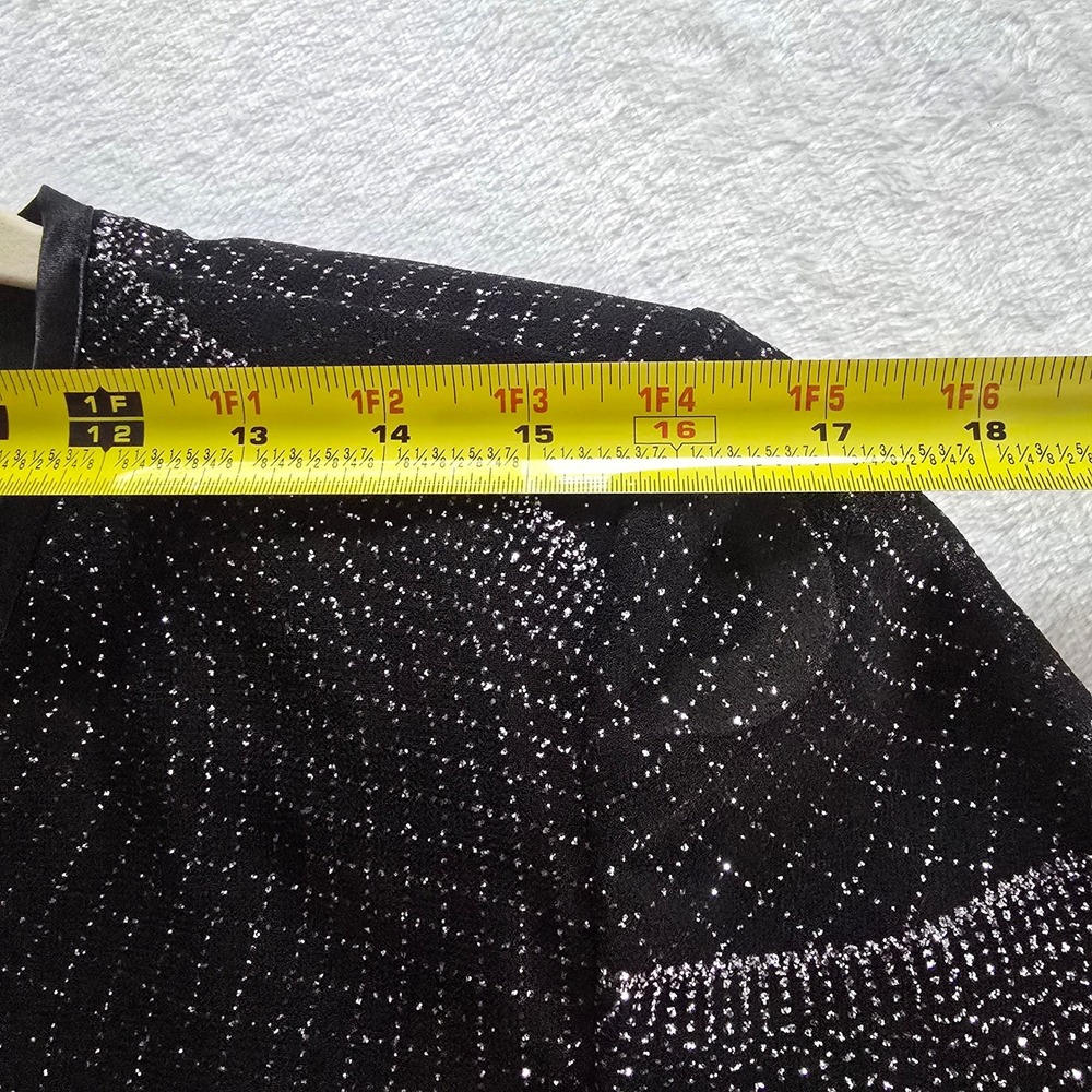 R&M Richards Petite Black Silver Glitter Jacket Dress 2 Piece Formal Size 12P - Picture 15 of 16